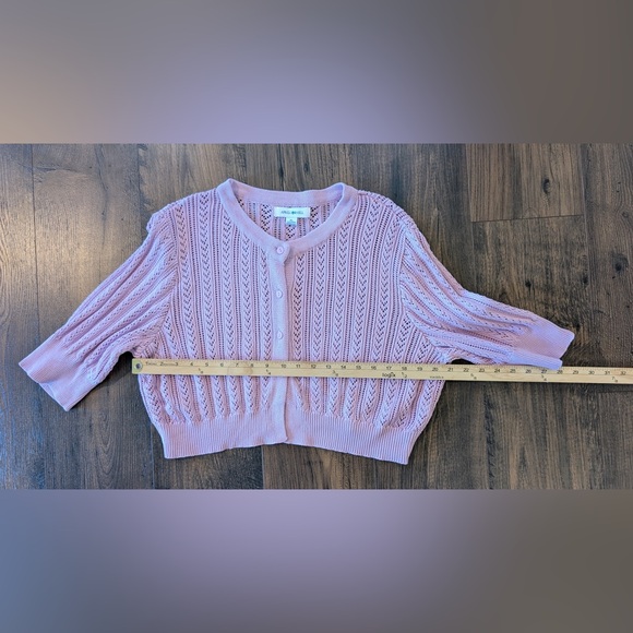 April Cornell Memories Cropped Sweater Orchid Size XL - Picture 11 of 13
